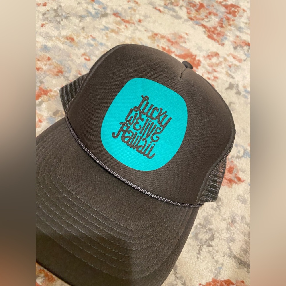 Lucky We Live Hawaii Trucker Hat